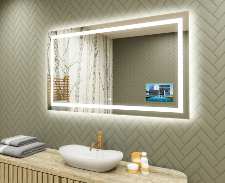 Badrumsspegel med LED-belysning Spegel L15 120x80cm - SmartScreen, DualColor