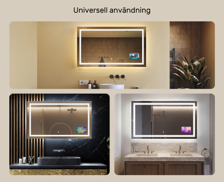 Badrumsspegel med LED-belysning Spegel L15 120x80cm - SmartScreen, DualColor #2
