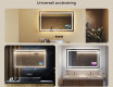 Badrumsspegel med LED-belysning Spegel L15 120x80cm - SmartScreen, DualColor, Värmemattor #2