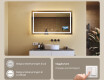Badrumsspegel med LED-belysning Spegel L15 120x80cm - SmartScreen, DualColor, Värmemattor #6