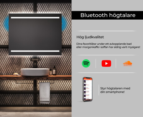 Badrumsspegel med LED-belysning Spegel L23 #6