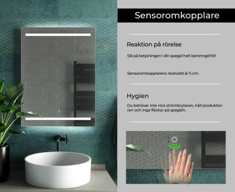 Badrumsspegel med LED-belysning Spegel L23 #7