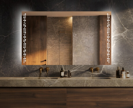 Badrumsspegel med LED-belysning Spegel L38