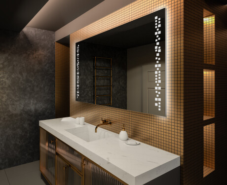 Badrumsspegel med LED-belysning Spegel L38