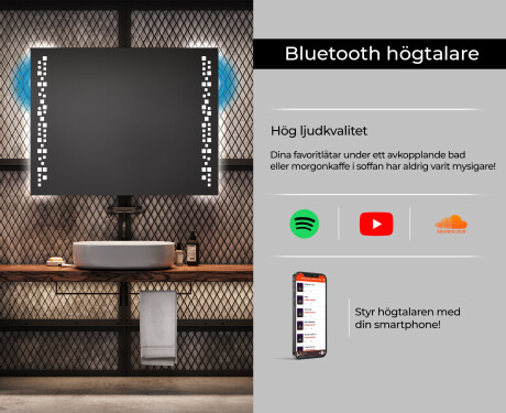 Badrumsspegel med LED-belysning Spegel L38 #6