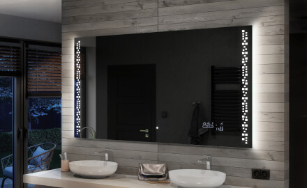 Badrumsspegel med LED-belysning Spegel L38