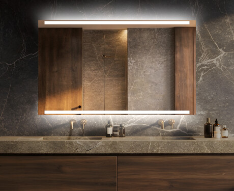 Badrumsspegel med LED-belysning Spegel L47