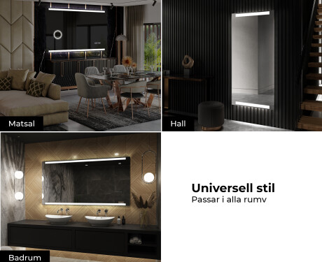 Badrumsspegel med LED-belysning Spegel L47 #10