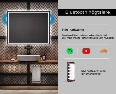 Badrumsspegel med LED-belysning Spegel L49 #6