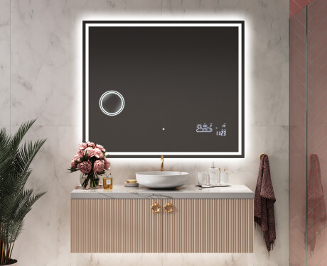 Badrumsspegel med LED-belysning Spegel L49 #9