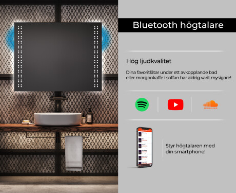 Badrumsspegel med LED-belysning Spegel L55 #6