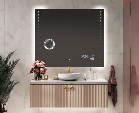 Badrumsspegel med LED-belysning Spegel L55 #9