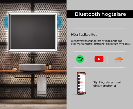 Badrumsspegel med LED-belysning Spegel L57 #6