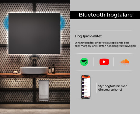 Badrumsspegel med LED-belysning Spegel L58 #5