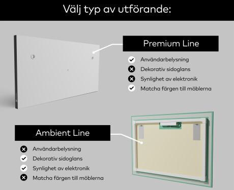 Badrumsspegel med LED-belysning Spegel L61 #2