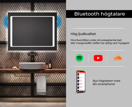 Badrumsspegel med LED-belysning Spegel L61 #6