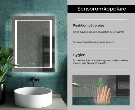 Badrumsspegel med LED-belysning Spegel L61 #7