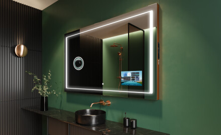 Badrumsspegel med LED-belysning Spegel L61