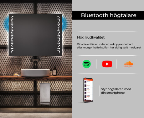 Badrumsspegel med LED-belysning Spegel L65 #6
