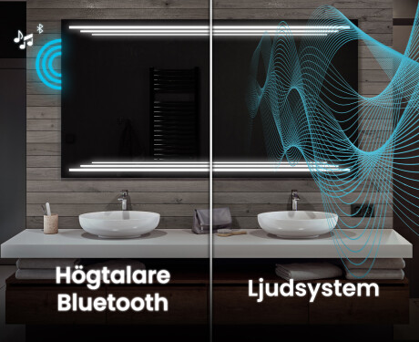 Badrumsspegel med LED-belysning Spegel L75 #5
