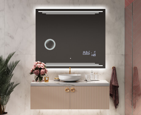 Badrumsspegel med LED-belysning Spegel L75 #9