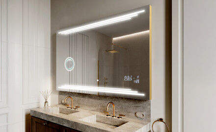 Badrumsspegel med LED-belysning Spegel L75