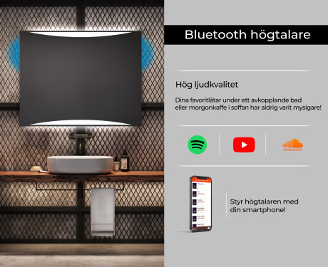 Badrumsspegel med LED-belysning Spegel L78 #6