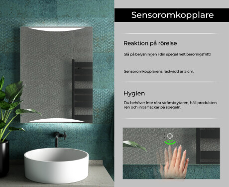 Badrumsspegel med LED-belysning Spegel L78 #7