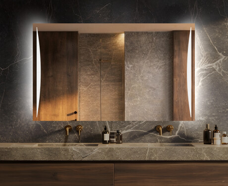 Batteridrivne speglar med LED-belysning L135