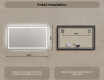 Badrumsspegel med LED-belysning Spegel 120x70cm med kallt LED-ljus 7000K, varmt ljus 3000K eller neutralt ljus 4500K #7