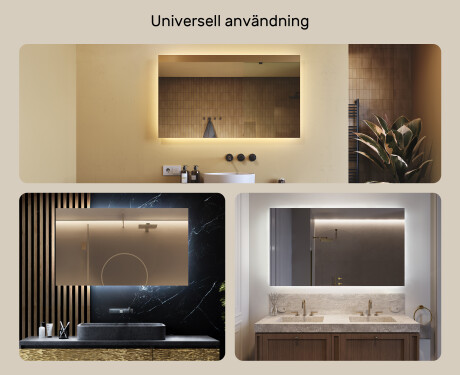 Badrumsspegel med LED-belysning Spegel 120x70cm med kallt LED-ljus 7000K, varmt ljus 3000K eller neutralt ljus 4500K #2