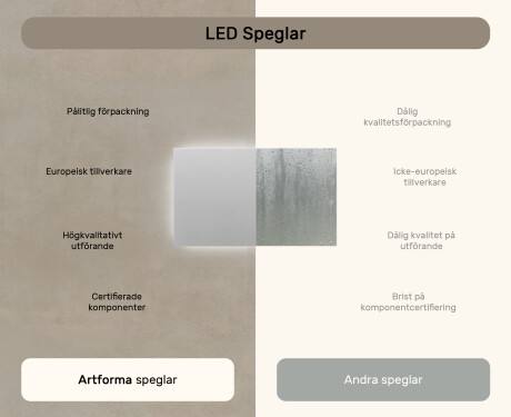 Badrumsspegel med LED-belysning Spegel 120x70cm med kallt LED-ljus 7000K, varmt ljus 3000K eller neutralt ljus 4500K #6