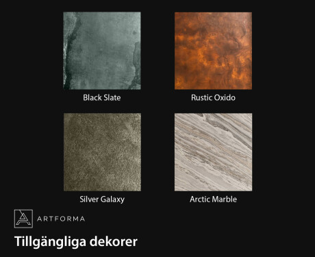 Oregelbunden spegel med ram av natursten L296 #2