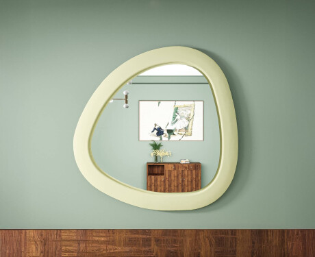 LED-spegel med oregelbunden form och lackad MDF-ram L308 #7
