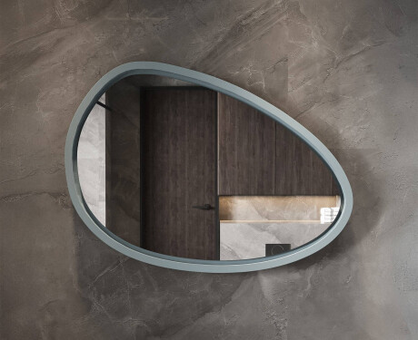 Asymmetrisk LED-spegel med lackad MDF-ram L310 #7