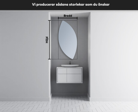 LED Badrumsspegel med oregelbunden form L221 #3