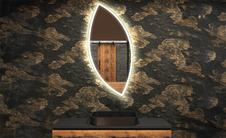 LED Badrumsspegel med oregelbunden form L222