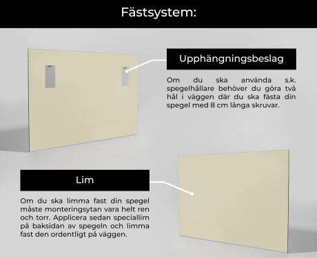 Oregelbunden vertikal väggspeglar L214 #3