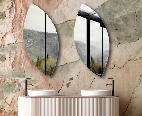 Oregelbunden vertikal väggspeglar L214 #6