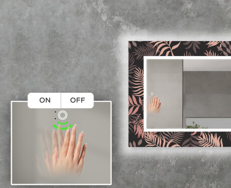 DEKORATIV SPEGEL MED LED-BELYSNING FÖR VARDAGSRUMMET - Jungle #5