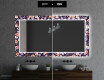 Dekorativ Spegel Med Belysning För Badrum - Elegant Flowers #7