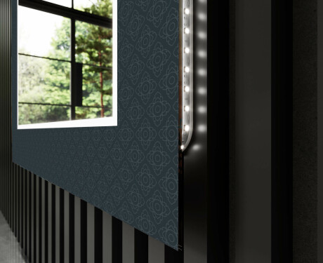 Dekorativ Spegel Med Belysning För Badrum - Elegant #11