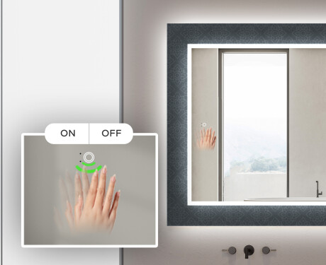 Dekorativ Spegel Med Belysning För Badrum - Elegant #5