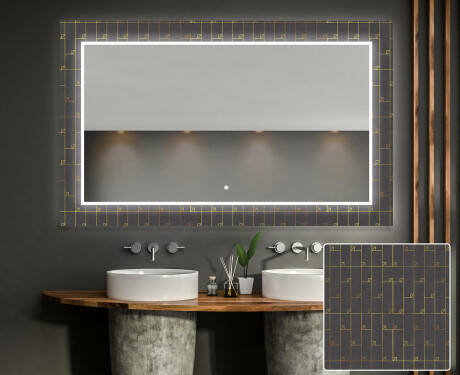 Dekorativ Spegel Med Belysning För Badrum - Microcircuit #1
