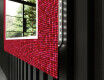Dekorativ Spegel Med Belysning För Badrum - Red Mosaic #11