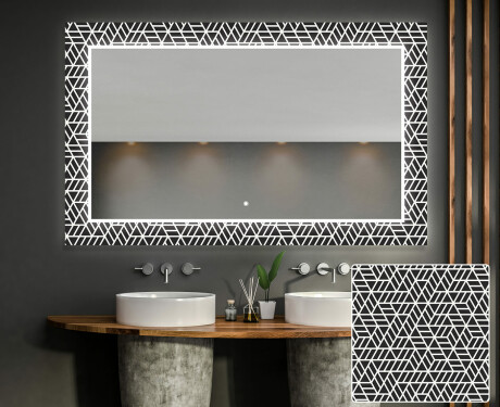 Dekorativ Spegel Med Belysning För Badrum - Triangless