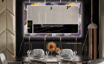 DEKORATIV SPEGEL MED LED-BELYSNING FÖR KÖKET - Round Stamp