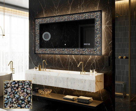 Dekorativ Spegel Med Belysning - Natural Stones
