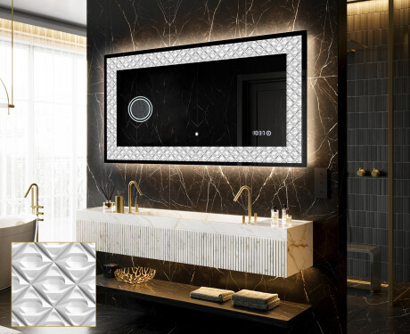 Dekorativ Spegel Med Belysning - Marble Uplift