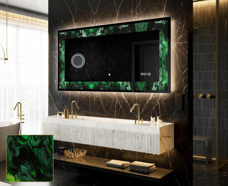 Dekorativ Spegel Med Belysning - Malachite Magic